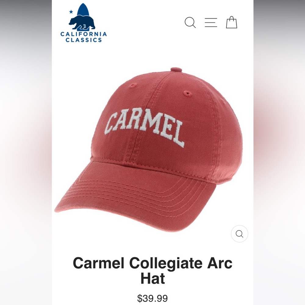 Carmel, CA baseball cap NWOT